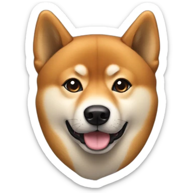 Black and tanned shiba inu sticker