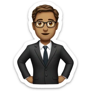 Brown hair lawyer  sticker