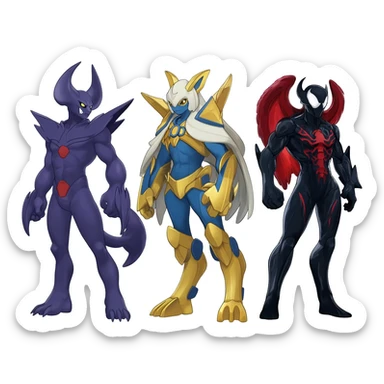 Darkrai-Deoxys-Venom-Genesect-fusion sticker