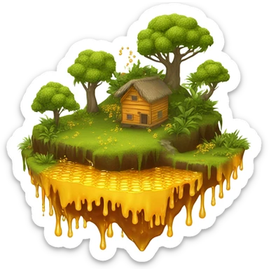 Swamp Island made of honey sticker