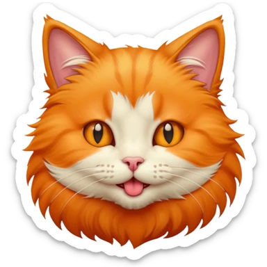 Cat with tongue out sticker