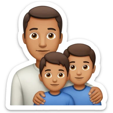 Family Father and two Sons sticker