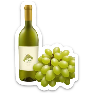 White grape wine sticker