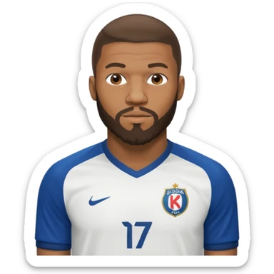 Mbappé dans une longue barbe  sticker