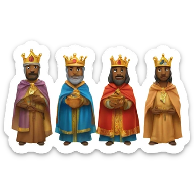 Los tres reyes magos encima de camellos sticker