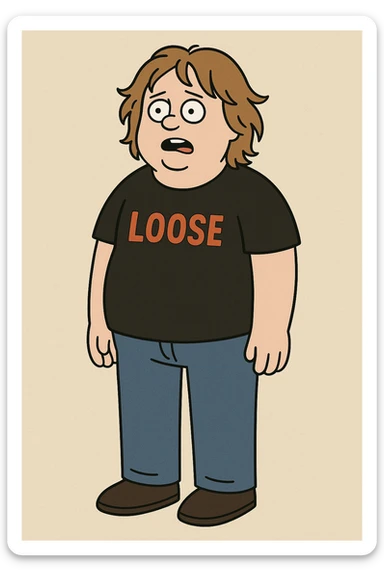 Lewis capaldi black shirt red Loose a blue jeans  sticker