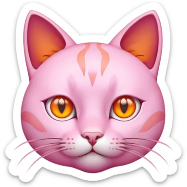 pink cat sticker