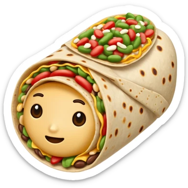 Bean burrito sticker