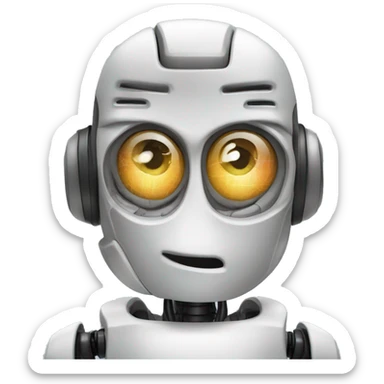create an emoji that demonstrates artificial intelligence and AI science, coarobotshing AI brain. Make it not a humanor robot sticker