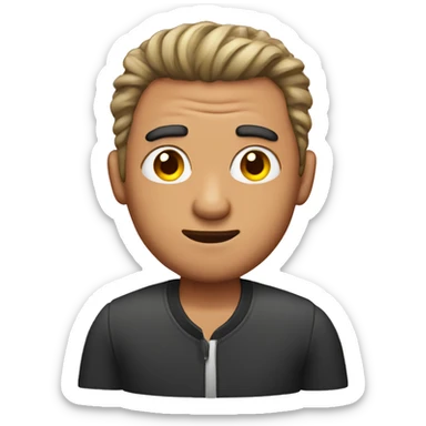 Man with exaggerated fake eyelashes  sticker