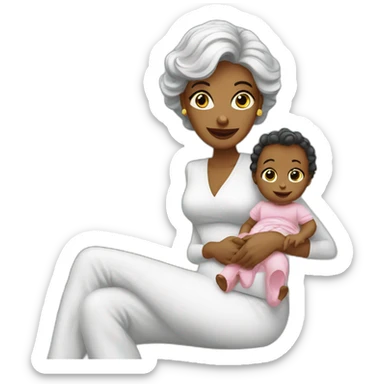 White Housewive with baby sticker