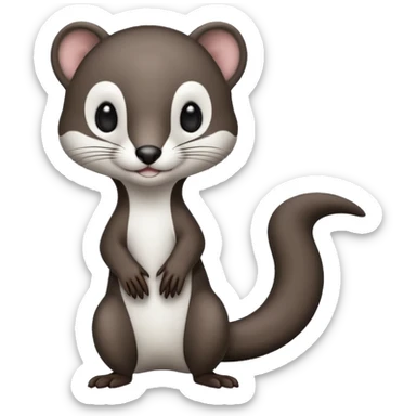 black/white Weasel sticker
