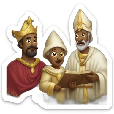 Melchior Caspar and Balthazar three wise men sticker