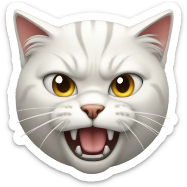 Cat angry sticker