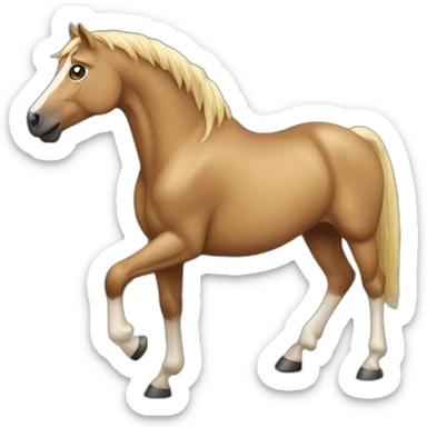 Pferd das über hindernis springt sticker