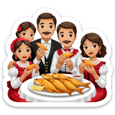 Cena del pescaito  feria de abril sticker