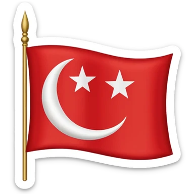 Ottoman empire 1600-1700 flag sticker