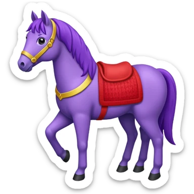 Purple horse wearing red sweater

 sticker