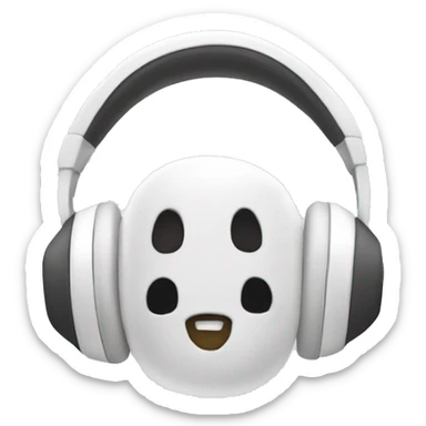 white headphones with white bows sticker