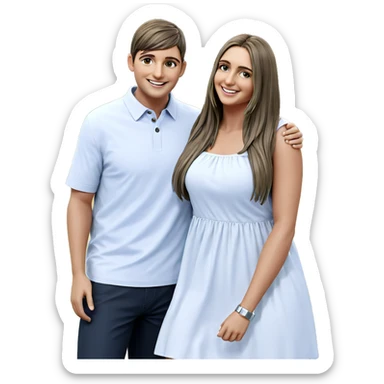 smiling couple outdoors together sticker