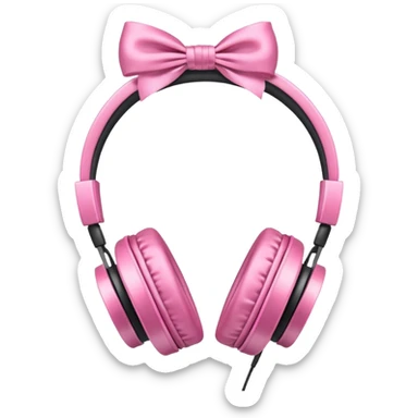headphones with bow sticker