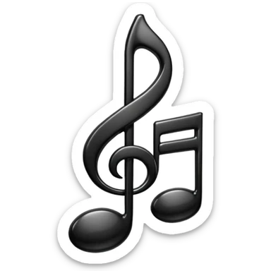 Animated music note bobbing up and down sticker