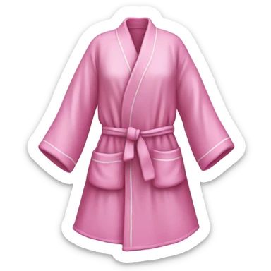 Pink robe and white sticker