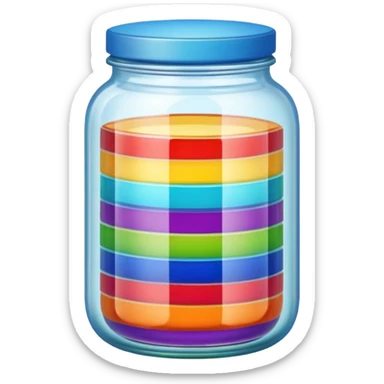 Rainbow Layered Jar	SRetro Ribbon Jar sticker