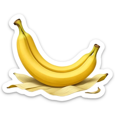 banana peel on floor sticker