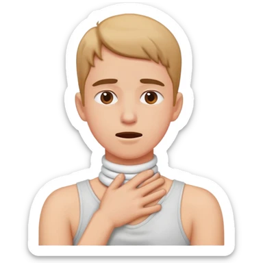  arms on neck choking sticker