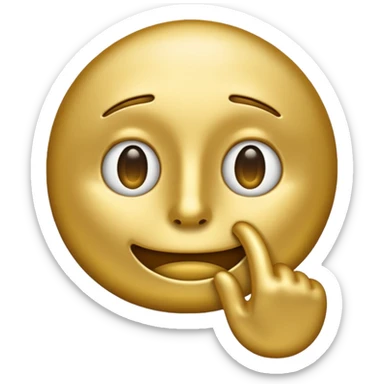 Shh emoji sticker