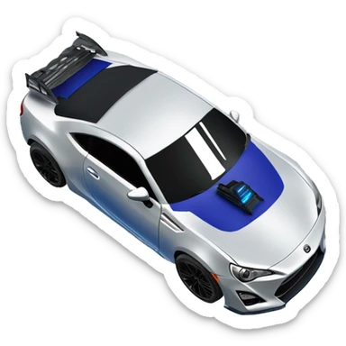 Fr-s Haunted Darth Vader’s dark pearl-blue race car, glowing light saber bumpers rear wing  sticker
