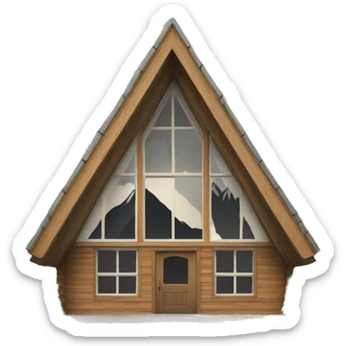 a-frame alpine art gallery building sticker