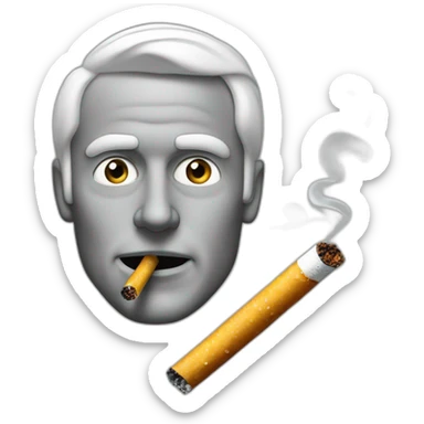 Macron qui fume une cigarette électronique  sticker
