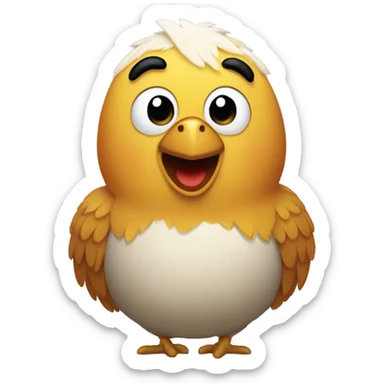 Pollo y oso  sticker