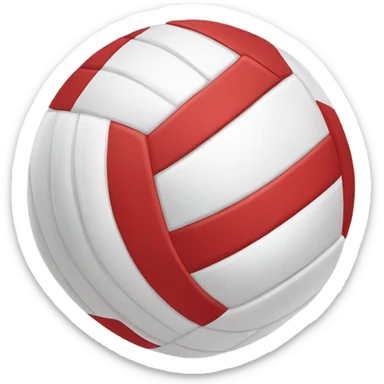 Voleyboll red and white sticker