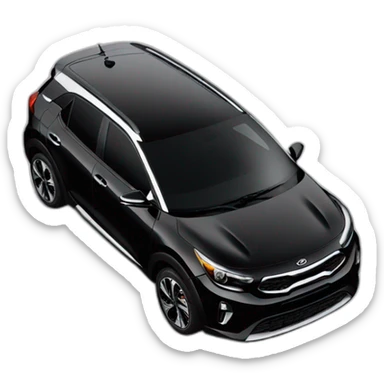 Black Kia stonic in 45 view sticker