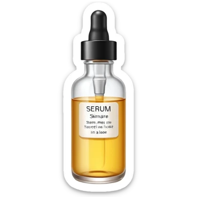 serum skincare avec ecriture sticker