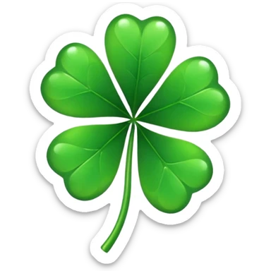 Trebol de 5 hojas emoji black clover sticker