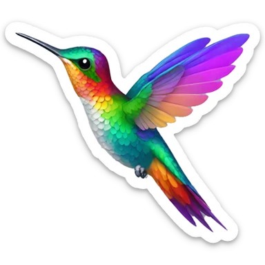 Colorful Hummingbird sticker