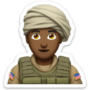 Army soldier in turban sticker