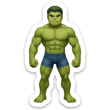 Hulk with full body emoji style sticker