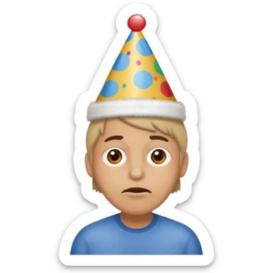 Tired but with birthday hat sticker
