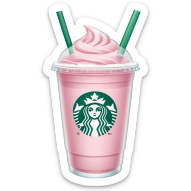 Light pink Starbucks drink sticker