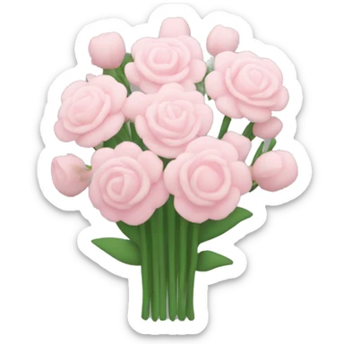 pale pink flower bouquet  sticker