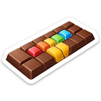 Chocolate bar multy colors sticker