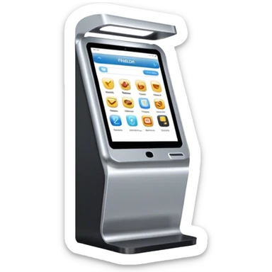a digital kiosk as a 2D head on image sticker