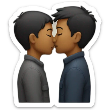 2 people kissing  sticker