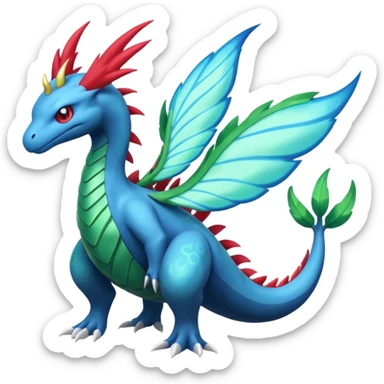 Salamence-Cresselia-Zygarde-Fakémon-fusion, full body sticker