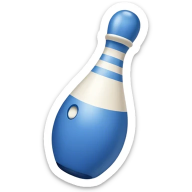 Blue bowling pin sticker
